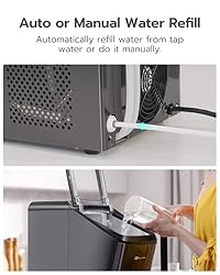 Nugget Ice Maker, Qualeben Countertop Ice Maker