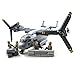 V-22 Osprey Tiltrotor Military Aircraft and Army Soldiers - Building Block Toy