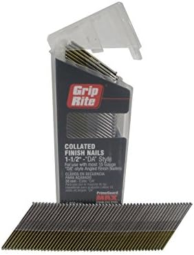 Gripe Rite Prime Guard MAXB64879 304-Stainless Steel Finish 15-Gauge Angle Finish Nails in Belt Clip Box (Pack of 1000), 1-1/2"