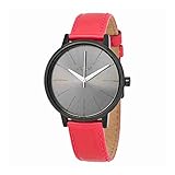 Nixon Women's A1081394 Kensington Black Stainless Steel Watch with Bright Pink Leather Band