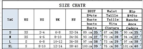 DFXIU Costume Intero Donna da Bagno Retro Tankini Costumi da Mare Sexy Fronte Fiori Blu Nero Donne Monokini Pezzo Intero(EU32-40)