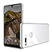 Essential Phone PH-1 Case, TUDIA [Ceramic Feel] Lightweight [GLOST] TPU Bumper Shock Absorption Cover Featuring [Tempered Glass Back Panel] for Essential Phone PH-1 (Pure White)