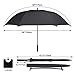 G4Free 68 inch Oversize Windproof Automatic Open Golf umbrella Double Canopy Vented Waterproof Large UV Sun Protection Stick Umbrellas (Black)