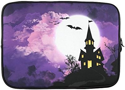 SLsenD Custom Halloween Spooky House Water Resistant Computer Bag Laptop Sleeve Notebook Case Cover 13 13.3 inch