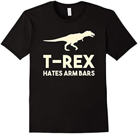 Mens T-Rex Hates Arm Bars - Funny MMA BJJ Grappling T-Shirt Large Black