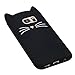 Galaxy S7 Case, MC Fashion Cute 3D Black MEOW Party Cat Kitty Whiskers, Shockproof and Protective Soft Silicone Case for Samsung Galaxy S7 (Cat/Black)
