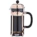VonShef 8 Cup Glass French Press Cafetiere Coffee Maker 1 Liter 340z - Copper
