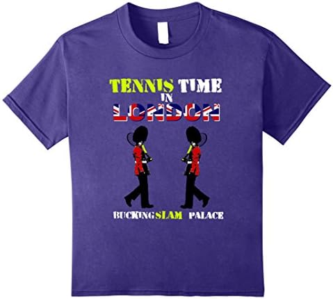 unisex-child BuckingSLAM Palace | Tennis Time in London Shirt |Luv Tennis 12 Purple