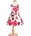 Kidscool Little Girls Sleeveless Flower Print Necklace Pleated Princess Dress