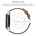 SWEES Leather Bands Compatible for Fitbit Charge 4, Charge 3 & Charge 3 SE Fitness Tracker, Genuine Leather Band Strap Wristband Replacement for Women Men Small Large, Black, Rose Gold, Beige, Brown