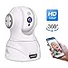 WiFi Pet Camera, Pan Tilt Zoom 1080P WiFi IP Home Security Camera Pet Dog Baby Monitor Camera 2 Way Audio, Motion Detection, Night Vision, Compatible with Alexa (White)