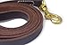 YOOGAO Pet Genuine Leather Dog Training Leash. 4/6 ft Length 3/5 inch Width for Medium and Large Dogs.(4 feet)