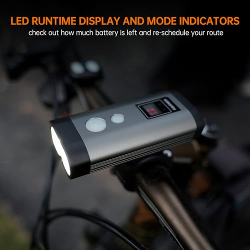 RAVEMEN PR2000 Front Lights, 2000 Lumens Front Light for Bicycle for Night Cycling on Road and Mountain Headlamp with Wireless Remote Control, Anti-Glare Beam Light, IPX8 Waterproof