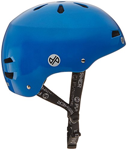 Punisher Skateboards Pro 13-Vent Dual Safety Certified BMX Bike and Skateboard Helmet, Bright Neon Blue, Youth/Teen 9+ - Thumbnail 7