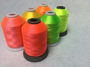 Amazon.com: Sinbel Polyester Embroidery Thread 6 Neon