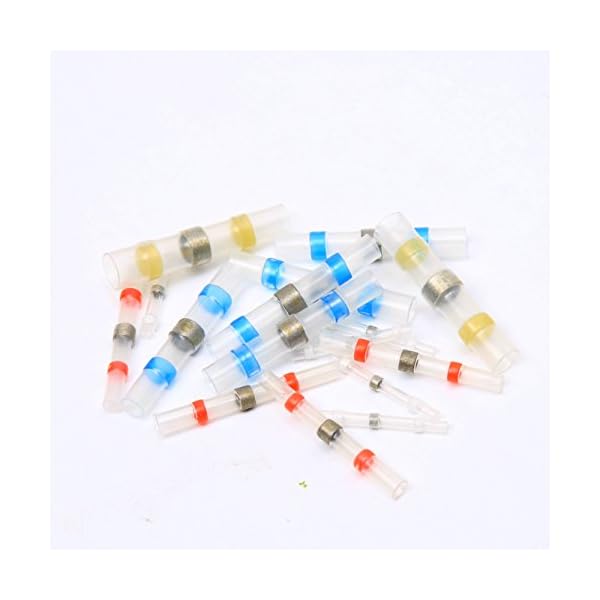 Ginsco-65pcs-4-Sizes-Solder-Seal-Heat-Shrink-Wire-Connector-Kit-Waterproof-Connector-Set-with-Case-25Red-25Blue-10White-5Yellow