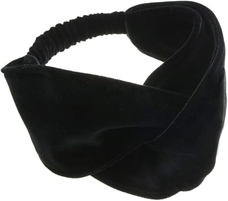 Amazon Co Jp ヴァンテーヌ Vingtaine ベロア ブラック ターバンヘアバンド クロスヘアバンド 幅広 ボリューム ターバン ヘアアクセサリー Hb 96 服 ファッション小物