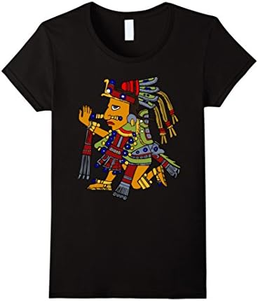 Womens Aztec Deity Warrior | Aztec Maya Inca Culture T-Shirt Medium Black