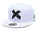Quanhaigou Embroidered X Snapback Hats for Men and Women Adjustable Hip Hop Boy Baseball Cap White