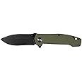 704 Gear Trailblazer EDC Folding Pocket Knife | 3.25" Blade, G10 Handle, Ambidextrous Thumb Stud, Reversible Pocket Clip | Olive Drab Green