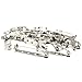 100pcs Silver Tone Double Lock Brooch Pin Back Coat Crafts
