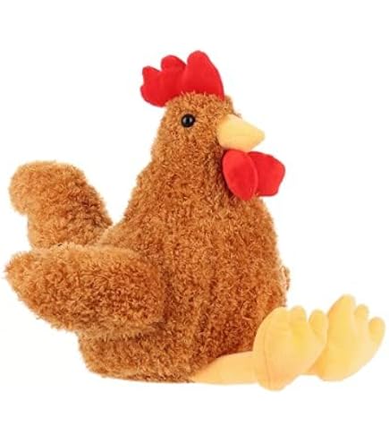 Poule réaliste 33 cm, peluche douce en forme de poule, oreiller pour enfants