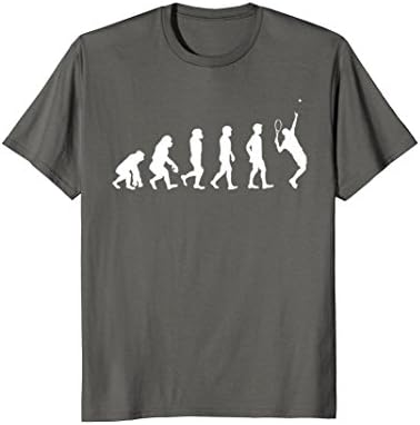 Mens Evolution of Tennis Player - T-shirt XL Asphalt