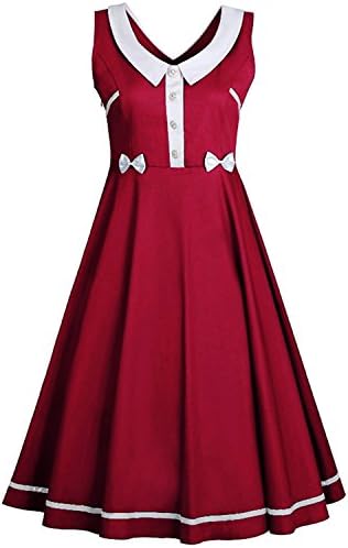 New Vintage Women Dresses Cotton Knee-Length Dress Vintage Autumn Women Patchwork a-line Sleeveless Elegant Dress