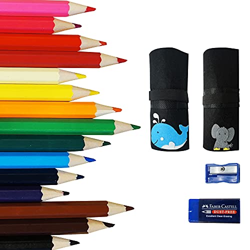OOKU Jumbo Colored Pencils for Kids 15 Pc Chubby Jumbo Pencils for