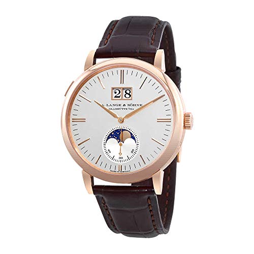 A-Lange-Sohne-Saxonia-18kt-Rose-Gold-Moon-Phase-Automatic-Silver-Dial-Mens-Watch-384032