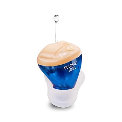 IncenSonic Hearing Amplifier with Digital Noise Reduction to Aid and Assist Hearing for Adults Hearing Enhancement ITC Style(Blue, Left)