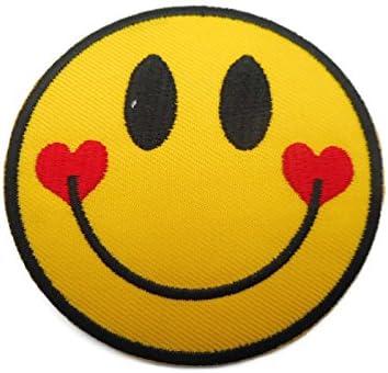 Clothes Sew Iron on Patch Smile Flame Patch Sew Iron on Embroidered Sign Badge