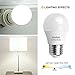 LED Globe Light Bulbs 40 Watts, Aooshine 4 Watt Daylight White 5000K LED Bulb, E26 Medium Screw Base 400 Lumens A15/G45 Shape Decorative Edison Home Lighting Non-Dimmable (Pack of 6)