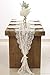 Ling's Moment White Floral Lace Table Runner 32 x 120 Inches for Rustic Country Wedding Party, Bridal Shower, Baby Shower, Candlelight Dinners