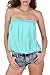 Etuoji Women's Summer Sexy Strapless Pleated Solid Clubwear Party Tube Top