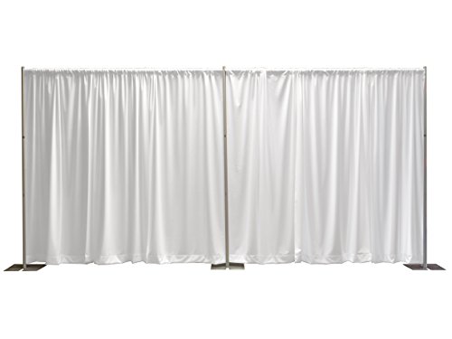OnlineEEI, Premier Pipe Drape Backdrop Room Divider Kit, 8ft x 20ft, White