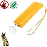 LibbyPet Ultrasonic Dog Repeller Durable Dog Trainer Device 3 in 1 Anti Barking Stop Bark Handheld (Yellow)