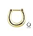 Gold Plated Plain Septum Clicker Ring 101GN