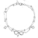Simsly Anklets Bracelet Beach with Beads Ankle Foot Chain for Women and Girls JL-0154 (Silver)