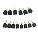HUELE 9 Pairs Heel Tips Caps Shoe Replacement Repair Tip Taps Shoes Dowels, 8 mm, 9 mm, 10 mm, Black