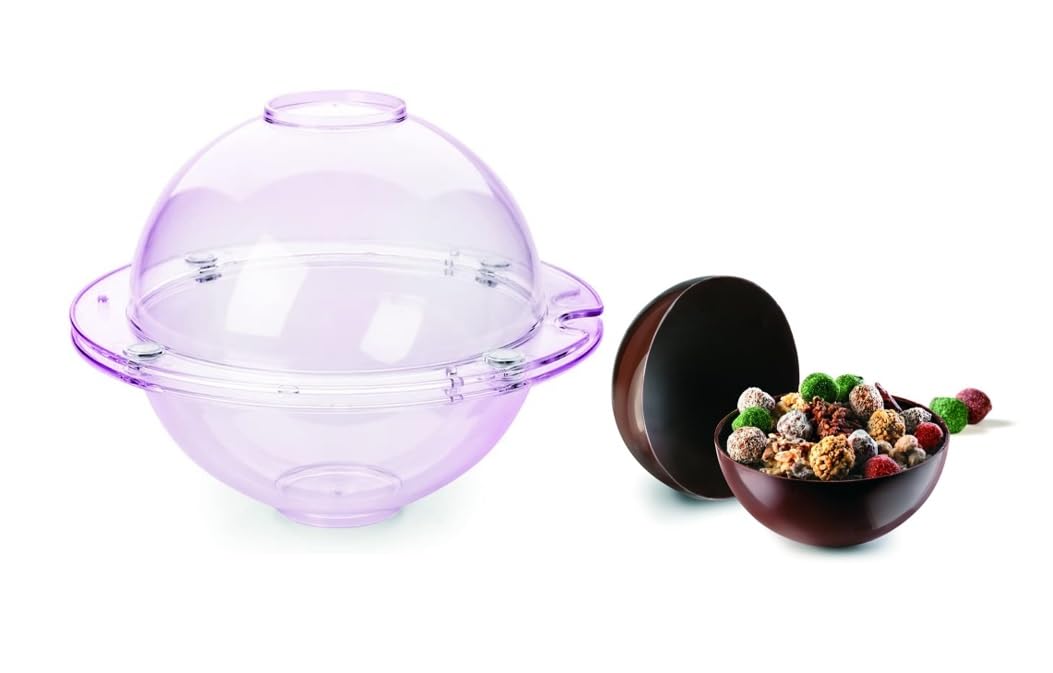 ibili 3D Magnetic Mould for Chocolate Sphere, Polycarbonate, 18.5 x 23.5 x 23.5 cm
