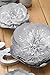 Ling's moment Paper Flower Decorations, 5 X Silver Crepe Paper Flowers for Baby Nursery Bridal Shower Wedding Birthday Bachelorette Party Backdrop Photo Booth