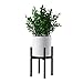 FaithLand Plant Pot 10 inch - Perfectly Fits Mid-Century Modern Plant Stand - Drainage Plug and Drainage Mesh Screen - Matte White Planter Pot