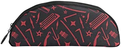 Chad Wild Clay Semicircle Pencil Case Student Office Pen Pencil Case Bag,Pouch Stationary Case Makeup Semicircle Cosmetic Bag