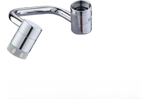 Lawnoval Mechanical Arm Faucet with Adjustable Height, Splash-Proof & for Boost Modes, Rotating Nozzle for Foaming Water, for