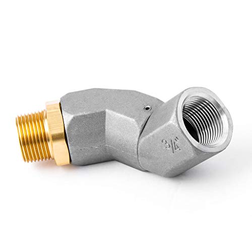 Autone Car Oil Pipe Connector,3/4" 360 Degree Universal Rotary Oil Pipe Connector Fuel Transfer Hose Joint