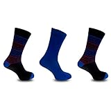 Mens Organic Bamboo Socks With Fairisle Pattern (Pack Of 3)