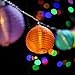 LOKATSE HOME 13 Ft 20 LED Nylon Colorful Paper Lantern String Lights Outdoor Indoor for Weddings, Christmas,Garden, Halloween, Bedroom Party Decoration