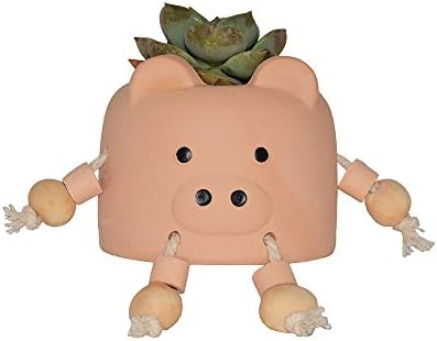 KxWod Flower Pot Terrapot Cute Piggy Clay Planter Garden Succulents Cactus Container Pots Flowerpot Candle Holder