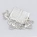EVER FAITH Silver-Tone Bridal 3 Orchid Flower Clear Austrian Crystal Hair Comb